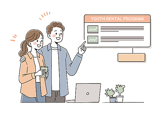 식물 여자 남자 화분 일러스트 그래프 미소 들기 상반신 청년 두명 노트북 스마트폰 가리킴 임대 임대주택 청년만 어깨에손 국내일러스트 AI파일 모션 주택 표정 사람 손짓 성인 경제 전자제품 핸드폰 스마트기기 성인만 파일형식 벡터