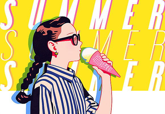 PSD 여자 일러스트 여름음식 한명 들기 상반신 성인 여름 선글라스 노란색 귀걸이 팝아트 콘아이스크림 카툰스타일 성인여자한명만 국내일러스트 1 계절 안경 음식 컬러 장신구 모션 아이스크림 사람 그림 여자한명만 성인여자만 파일형식 여름_계절