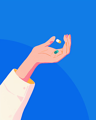 PSD 손 일러스트 의학 건강 들기 신체부위 파란색 알약 영양제 국내일러스트 컬러 모션 사람 약 파일형식