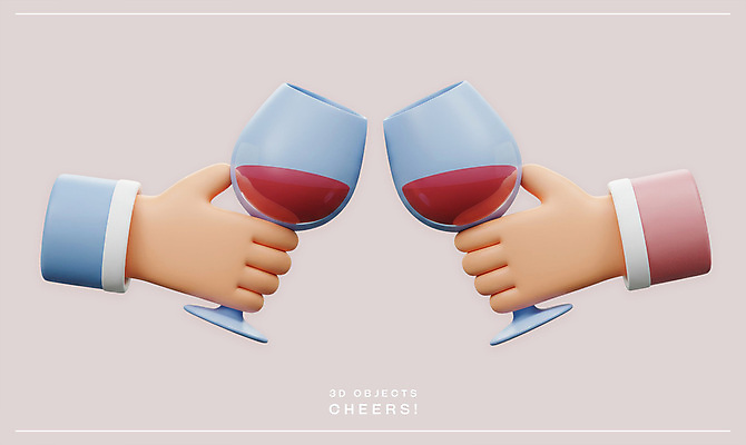PSD 편집이미지 손 와인잔 들기 신체부위 3D 와인 오브젝트 건배 엘리먼트 편집3D 술잔 모션 주류 사람 디지털합성 파일형식