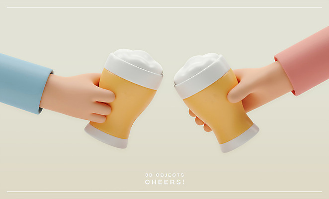 PSD 편집이미지 손 맥주 들기 신체부위 3D 오브젝트 건배 맥주잔 엘리먼트 편집3D 술잔 모션 주류 사람 디지털합성 파일형식