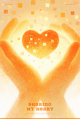 PSD 손 일러스트 따뜻함 사랑 들기 신체부위 빛 주황색 하트 마음 감성 나눔 기부 국내일러스트 모양 감정 컬러 컨셉 모션 사람 파일형식