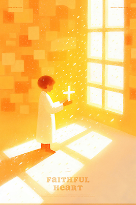 전신 PSD 남자 기독교 어린이 십자가 일러스트 창문 그림자 한명 서기 들기 소년 빛 믿음 주황색 천주교 마음 소년한명만 국내일러스트 1 감정 종교 컬러 모션 사람 남자한명만 소년만 파일형식