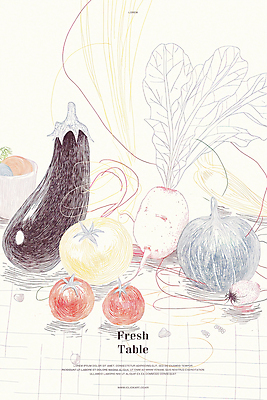 PSD 토마토 일러스트 가지 양파 색연필 사람없음 신선 무 스케치 국내일러스트 채소 학용품 뿌리채소 미술 파일형식