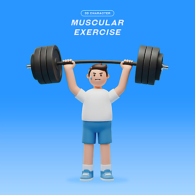 전신 PSD 편집이미지 남자 다이어트 3D캐릭터 한명 들기 성인 파란색 운동복 3D 헬스 역기 땀 근력 성인남자한명만 편집3D 캐릭터 1 옷 컬러 모션 건강 사람 운동 디지털합성 남자한명만 성인남자만 파일형식