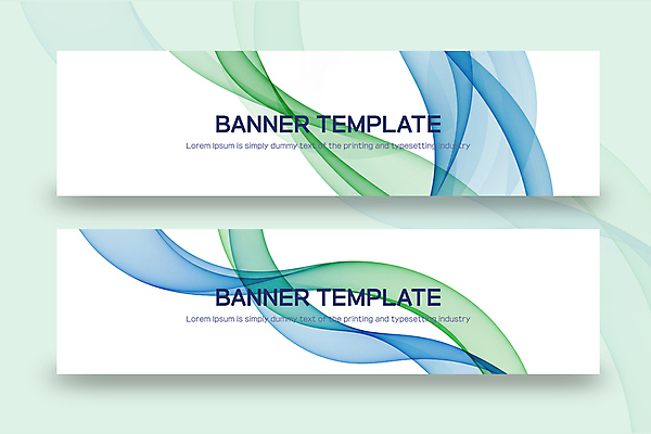 템플릿 배너템플릿 가로배너 물결 곡선 추상 사람없음 초록색 파란색 웨이브 배너세트 이미지템플릿 AI파일 배너 선 컬러 무늬 가로 세트 파일형식 벡터