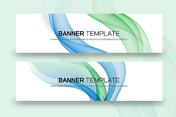 템플릿 배너템플릿 가로배너 물결 곡선 추상 사람없음 초록색 파란색 웨이브 배너세트 이미지템플릿 AI파일 배너 선 컬러 무늬 가로 세트 파일형식 벡터