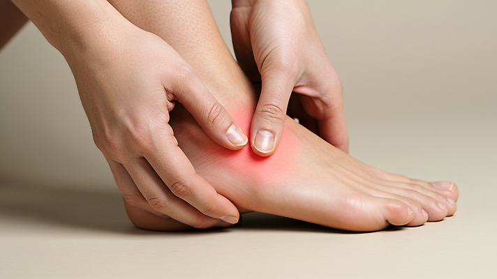 JPG 편집이미지 손 의학 신체부위 고통 잡기 관절염 발목 발등 의료성형뷰티 편집실사 AI인물포토 AI콘텐츠 감정 모션 발 사람 질병 CG 파일형식 AI포토