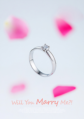 PSD 편집이미지 꽃잎 프로포즈 사랑 사람없음 보석 결혼반지 다이아몬드반지 이미지편집 꽃 감정 결혼 반지 광석 파일형식