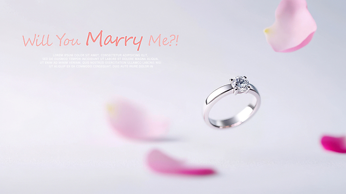 PSD 편집이미지 꽃잎 프로포즈 사랑 사람없음 보석 결혼반지 이미지편집 꽃 감정 결혼 반지 광석 파일형식