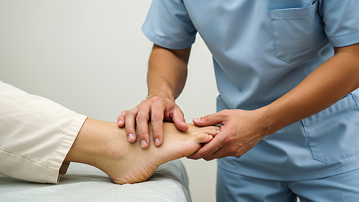 JPG 편집이미지 손 두명 신체부위 고통 잡기 몸통 팔 발목 물리치료 물리치료사 재활 정형외과 의료성형뷰티 편집실사 AI인물포토 AI콘텐츠 감정 모션 발 병원 사람 치료 CG 치료사 파일형식 AI포토