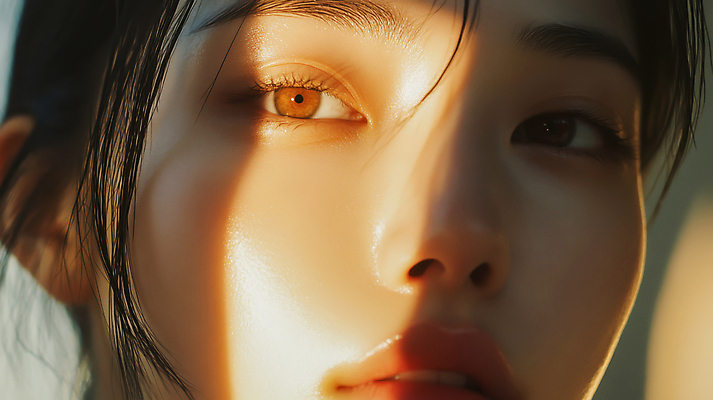 JPG 편집이미지 응시 여자 얼굴 휴식 따뜻함 한명 근접촬영 성인 햇빛 뷰티 힐링 감성 의료성형뷰티 성인여자한명만 편집실사 IC뷰티큐레이션 AI인물포토 AI콘텐츠 1 시선 뷰포인트 컨셉 사람 신체부위 태양 CG 여자한명만 성인여자만 파일형식 AI포토