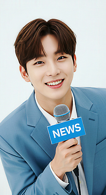 JPG 편집이미지 남자 비즈니스 한명 미소 들기 상반신 성인 앞모습 기자 뉴스 마이크 인터뷰 의료성형뷰티 성인남자한명만 편집실사 AI인물포토 AI콘텐츠 직업 1 뷰포인트 음향기기 모션 표정 사람 CG 남자한명만 성인남자만 파일형식 AI포토