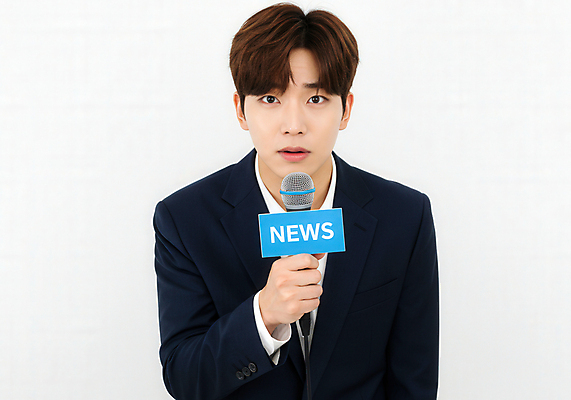 JPG 편집이미지 남자 비즈니스 한명 들기 상반신 성인 앞모습 기자 뉴스 마이크 인터뷰 의료성형뷰티 성인남자한명만 편집실사 AI인물포토 AI콘텐츠 직업 1 뷰포인트 음향기기 모션 사람 CG 남자한명만 성인남자만 파일형식 AI포토