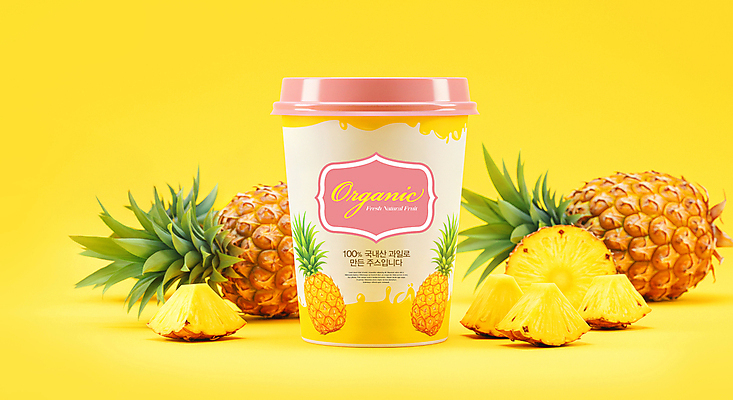 PSD 편집이미지 디자인 재료 단면 사람없음 컵 노란색 주스 신선 파인애플 유기농 패키지 파인애플주스 목업 스플래쉬 이미지편집 식기 웰빙 음료 컬러 과일 과일주스 열대과일 파일형식