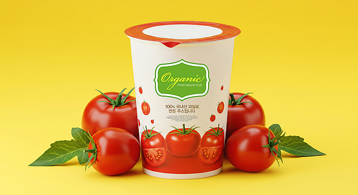 PSD 편집이미지 디자인 잎 토마토 재료 단면 사람없음 컵 노란색 주스 신선 유기농 패키지 토마토주스 목업 이미지편집 식물 식기 웰빙 음료 컬러 채소 야채주스 파일형식
