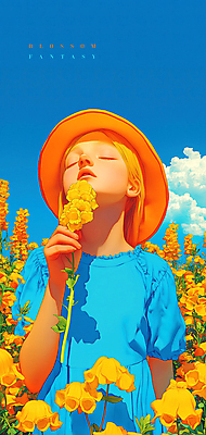 PSD 구름 모자 원피스 여자 꽃 어린이 꽃밭 일러스트 하늘 한명 소녀 상반신 햇빛 눈감음 봄 꿈 잡기 화려 신비 향기 만개 몽환 소녀한명만 국내일러스트 자연요소 식물 1 잡화 옷 계절 컨셉 모션 사람 태양 냄새 여자한명만 소녀만 파일형식