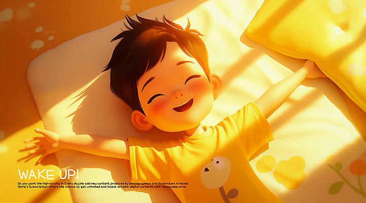 PSD 남자 행복 어린이 일러스트 창문 베개 아침 그림자 한명 웃음 소년 상반신 햇빛 만세 기상 침대 기지개 소년한명만 국내일러스트 주간 1 감정 가구 침구 모션 표정 사람 태양 남자한명만 소년만 파일형식