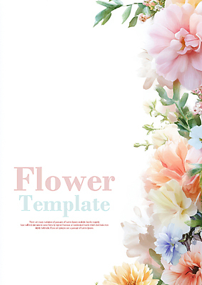 PSD 분홍색 잎 일러스트 봄꽃 수채화 사람없음 카피스페이스 국내일러스트 식물 꽃 컬러 봄 공백 파일형식