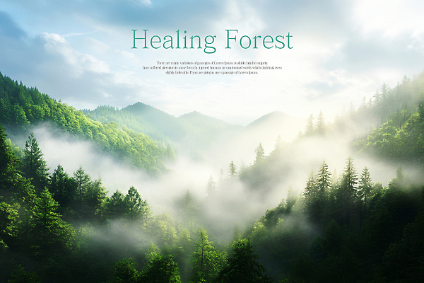 PSD 나무 구름 편집이미지 자연 하늘 산 풍경 사람없음 안개 숲 힐링 이미지편집 자연요소 식물 날씨 생태계 파일형식