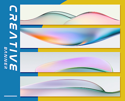 PSD 편집이미지 디자인 가로배너 곡선 추상 사람없음 그래픽 컬러풀 웨이브 창의력 배너세트 이미지편집 배너 선 컬러 무늬 가로 세트 파일형식