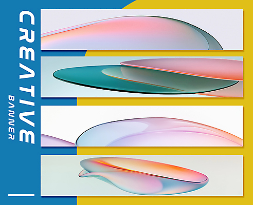 PSD 편집이미지 디자인 가로배너 곡선 추상 사람없음 그래픽 컬러풀 웨이브 창의력 배너세트 이미지편집 배너 선 컬러 무늬 가로 세트 파일형식