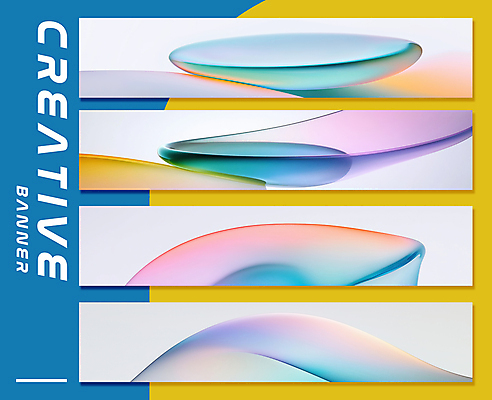 PSD 편집이미지 디자인 가로배너 곡선 추상 사람없음 그래픽 컬러풀 웨이브 창의력 배너세트 이미지편집 배너 선 컬러 무늬 가로 세트 파일형식