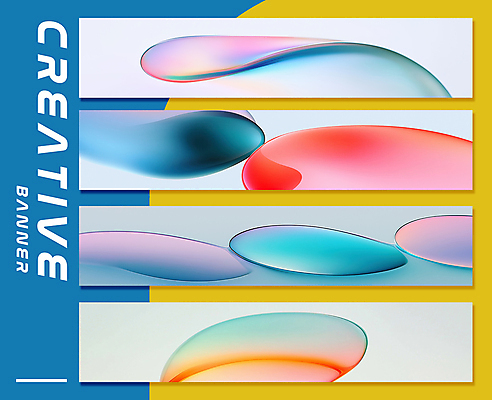 PSD 편집이미지 디자인 가로배너 곡선 추상 사람없음 그래픽 컬러풀 웨이브 창의력 배너세트 이미지편집 배너 선 컬러 무늬 가로 세트 파일형식