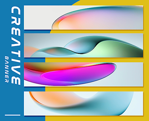 PSD 편집이미지 디자인 가로배너 곡선 추상 사람없음 그래픽 컬러풀 웨이브 창의력 배너세트 이미지편집 배너 선 컬러 무늬 가로 세트 파일형식