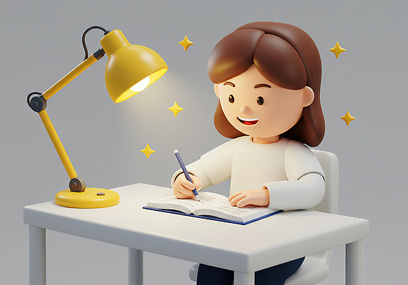 JPG 편집이미지 여자 어린이 의자 한명 미소 앉기 소녀 책 빛 반짝임 학습 연필 3D 펼침 스탠드 잡기 집중 책상 소녀한명만 편집3D AI컴퓨터그래픽 AI콘텐츠 1 교육 가구 컨셉 모션 학용품 조명 표정 사람 필기구 디지털합성 여자한명만 소녀만 파일형식
