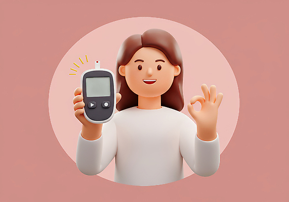 JPG 편집이미지 여자 분홍색 3D캐릭터 한명 미소 들기 상반신 성인 3D 건강관리 원형 OK 당뇨병 혈당 혈당계 성인여자한명만 편집3D AI컴퓨터그래픽 AI콘텐츠 도형 캐릭터 1 컬러 모션 표정 건강 관리 사람 손짓 의료용품 혈액 질병 디지털합성 여자한명만 성인여자만 파일형식