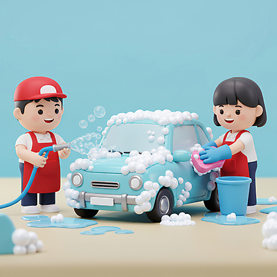 JPG 전신 편집이미지 여자 남자 하늘색 자동차 미소 들기 성인 두명 물 3D 앞치마 양동이 고무장갑 호스 비누거품 스펀지 세차장 캡모자 성인만 손세차 문지르기 편집3D AI컴퓨터그래픽 AI콘텐츠 자연요소 모자_잡화 육상교통 장갑 모션 표정 사람 파란색 거품 디지털합성 고무 세차 파일형식