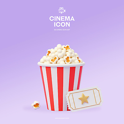 PSD 아이콘 별 사람없음 3D아이콘 3D 보라색 영화 오브젝트 팝콘 영화티켓 편집3D 자연요소 컬러 문화예술 티켓 디지털합성 파일형식