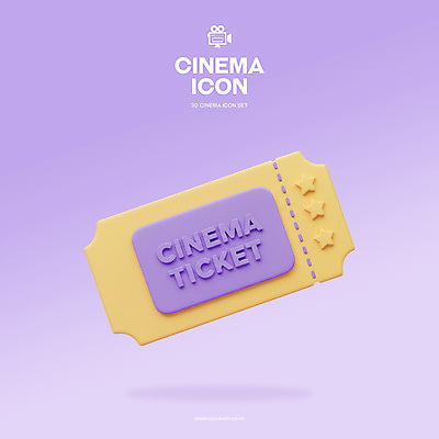 PSD 아이콘 별 사람없음 3D아이콘 3D 보라색 오브젝트 영화티켓 편집3D 자연요소 컬러 티켓 영화 디지털합성 파일형식