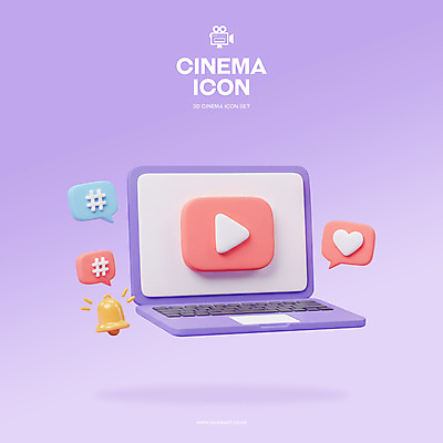 PSD 아이콘 말풍선 사람없음 노트북 3D아이콘 3D 보라색 알람 하트 영화 오브젝트 해시태그 유튜브 편집3D 모양 컬러 문화예술 전자제품 디지털합성 특수문자 파일형식