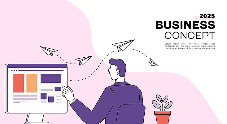 식물 남자 화분 분홍색 컨셉 일러스트 커뮤니케이션 한명 상반신 성인 손들기 모니터 업무 비즈니스맨 종이비행기 성인남자한명만 안경낌 국내일러스트 AI파일 1 안경 컬러 비즈니스 모션 사람 컴퓨터 작업 직장인 종이접기 남자한명만 성인남자만 파일형식 벡터