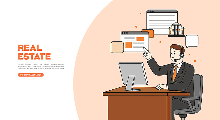 남자 말풍선 의자 일러스트 부동산 책장 한명 미소 앉기 정장 성인 손들기 모니터 헤드셋 가리킴 비즈니스맨 책상 상담 인터넷창 공인중개사 뱅크스섬 살구색 성인남자한명만 국내일러스트 AI파일 직업 1 옷 컬러 섬 음향기기 가구 인터넷 비즈니스 모션 표정 사람 손짓 컴퓨터 헤드폰 직장인 재산 남자한명만 성인남자만 파일형식 벡터