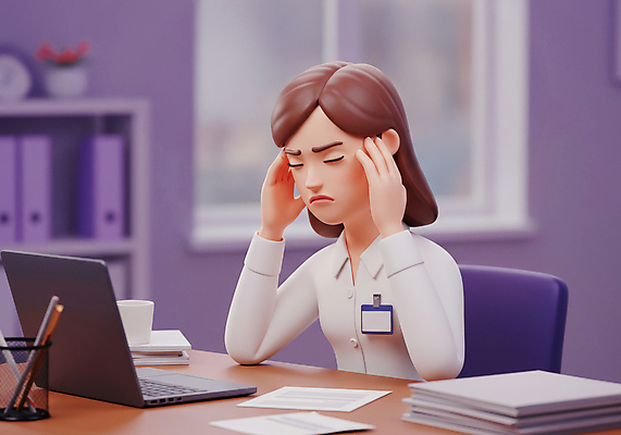 JPG 편집이미지 여자 의자 한명 정장 상반신 성인 노트북 사무실 3D 보라색 머그컵 잡기 비즈니스우먼 찡그림 책상 문서 연필꽂이 두통 사원증 과로 성인여자한명만 편집3D AI컴퓨터그래픽 AI콘텐츠 1 옷 컬러 가구 비즈니스 모션 문구용품 표정 사람 컵 전자제품 직장인 질병 디지털합성 여자한명만 성인여자만 파일형식