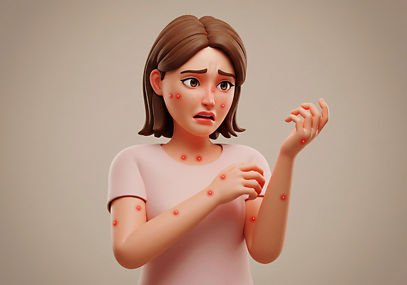 JPG 편집이미지 여자 한명 상반신 성인 3D 찡그림 알레르기 가려움 베이지색 아토피 성인여자한명만 편집3D AI컴퓨터그래픽 AI콘텐츠 1 컬러 표정 사람 질병 디지털합성 증상 여자한명만 성인여자만 파일형식