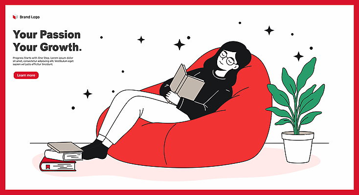 전신 식물 여자 화분 일러스트 휴식 한명 성인 빨간색 반짝임 독서 눈감음 편안함 성인여자한명만 빈백 차분 국내일러스트 AI파일 1 컬러 생활용품 컨셉 모션 사람 감각 여자한명만 성인여자만 파일형식 벡터