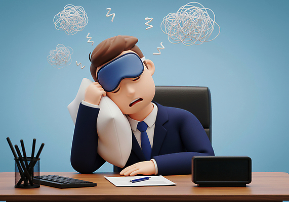 JPG 편집이미지 남자 하늘색 의자 베개 피곤 한명 들기 정장 상반신 성인 사무실 펜 눈감음 기댐 키보드 비즈니스맨 졸음 책상 문서 연필꽂이 디지털시계 불면증 수면안대 성인남자한명만 편집3D AI컴퓨터그래픽 AI콘텐츠 1 옷 감정 시계 가구 컨셉 비즈니스 침구 모션 문구용품 사람 파란색 필기구 3D 직장인 질병 안대 남자한명만 성인남자만 파일형식