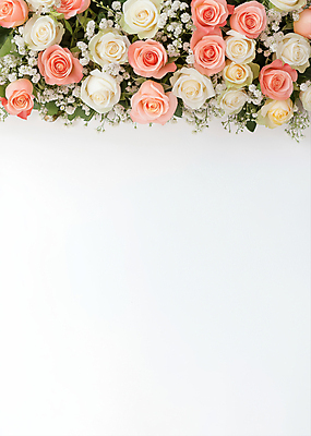 JPG 편집이미지 잎 봄꽃 사람없음 장미 흰색 편집실사 AI포토 AI콘텐츠 식물 꽃 컬러 봄 CG 파일형식