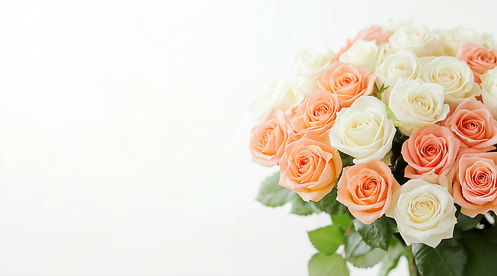 JPG 편집이미지 분홍색 꽃다발 잎 사람없음 장미 흰색 편집실사 AI포토 AI콘텐츠 식물 꽃 컬러 CG 파일형식