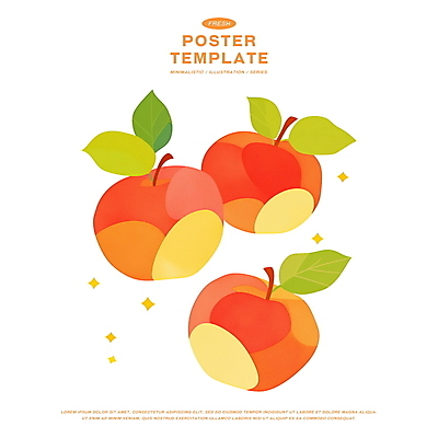 PSD 포스터 잎 일러스트 사람없음 여름 복숭아 제철과일 국내일러스트 식물 계절 과일 제철 파일형식