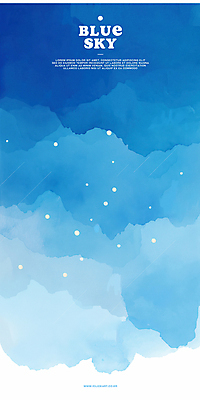 PSD 구름 일러스트 하늘 수채화 사람없음 파란색 감성 별빛 몽환 국내일러스트 자연요소 별 컬러 컨셉 빛 파일형식