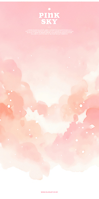 PSD 구름 분홍색 일러스트 하늘 수채화 사람없음 감성 별빛 몽환 국내일러스트 자연요소 별 컬러 컨셉 빛 파일형식