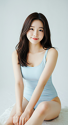 JPG 편집이미지 여자 수영복 한명 미소 앉기 성인 손모으기 의료성형뷰티 성인여자한명만 편집실사 AI인물포토 AI콘텐츠 1 옷 모션 표정 사람 손짓 CG 여자한명만 성인여자만 파일형식 AI포토