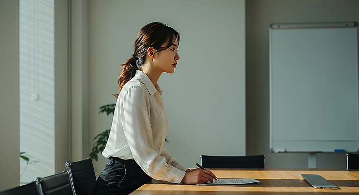 JPG 편집이미지 여자 의자 탁자 회의 그림자 한명 정장 성인 옆모습 햇빛 펜 잡기 비즈니스우먼 회의실 문서 화이트보드 의료성형뷰티 성인여자한명만 편집실사 AI인물포토 AI콘텐츠 1 옷 뷰포인트 가구 비즈니스 모션 사람 태양 필기구 직장인 CG 여자한명만 성인여자만 파일형식 AI포토