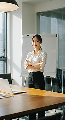 JPG 편집이미지 여자 탁자 전등 한명 미소 정장 성인 노트북 팔짱 비즈니스우먼 회의실 화이트보드 의료성형뷰티 성인여자한명만 편집실사 AI인물포토 AI콘텐츠 1 옷 가구 비즈니스 모션 조명 표정 사람 전자제품 직장인 CG 여자한명만 성인여자만 파일형식 AI포토