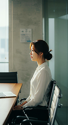 JPG 편집이미지 여자 의자 회의 한명 앉기 정장 성인 옆모습 노트북 햇빛 비즈니스우먼 회의실 손모으기 의료성형뷰티 성인여자한명만 편집실사 AI인물포토 AI콘텐츠 1 옷 뷰포인트 가구 비즈니스 모션 사람 손짓 전자제품 태양 직장인 CG 여자한명만 성인여자만 파일형식 AI포토